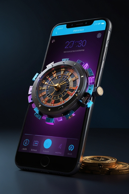 Smartphone com app de casino