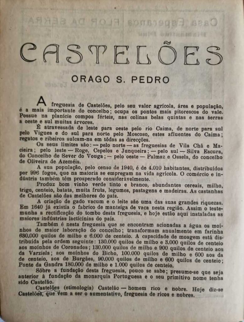São Pedro de Castelões – a freguesia